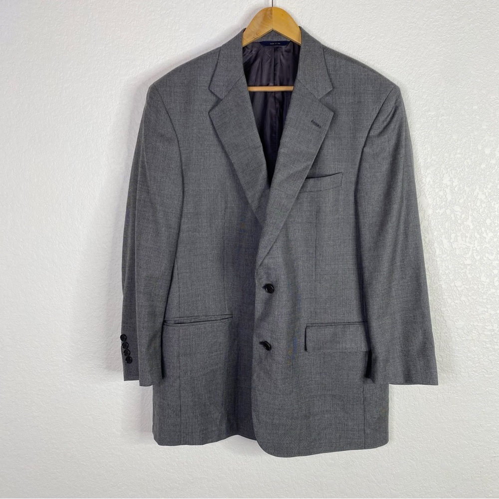 Brooks Brothers Gray 100% Worsted Wool Blazer Jacket